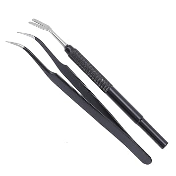 Tick Remover Kit, Completely Remove Ticks Durable Tick Remover Tools Tick Remover Tweezers Tick Remover Tool Set with Removal Fork for Tick Remover
