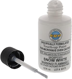 ERP Microwave Oven Universal Cavity Touch Up Paint 98QBP0303 Snow Bright White New