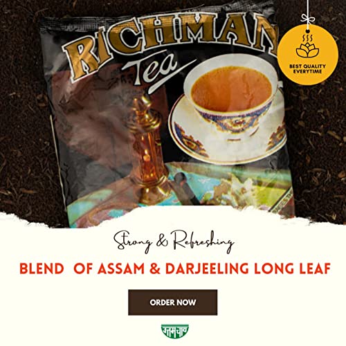 Image of UTTAM TEA Garden Fresh Assam Tea Uttam Tea, Chai Patti, Assam Tea, Loose Tea Leaves, Original & Pure Assam Tea (Richman Tea 250gm)
