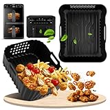 Ninipie 2 Pezzi Teglia per Friggitrice ad Aria in Silicone Philips Airfryer Serie 4000 Dop...