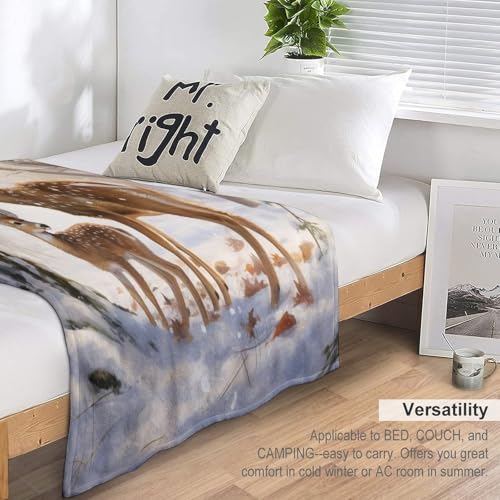 Manta de ciervo cálida de 100x130 cm para sofá y cama 7