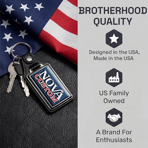 Image of Brotherhood Car Key Chain for Nova - Classic Models Keychain for Men and Women Gift Key Ring