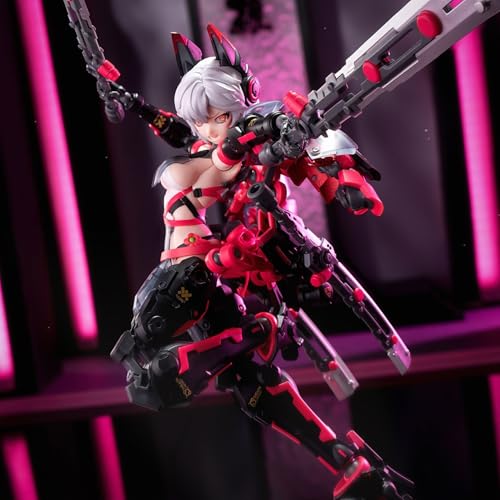 Figura de acción de chica Mecha con orejas de zorro 1/10 miniatura 2