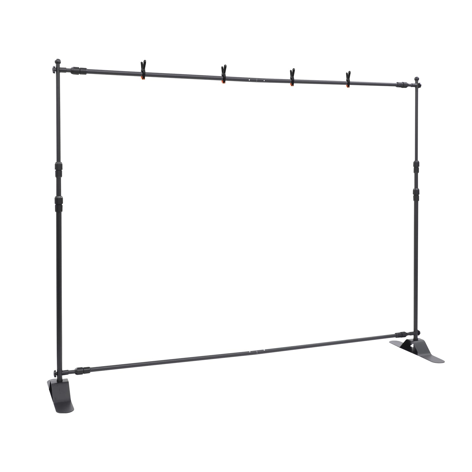 Soporte de fondo para fotos, 3,3 x 2,6 m, sistema de fondo ajustable con 4 pinzas de fondo para estudio fotográfico, retrato, fotografía de producto