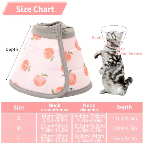 Soft, Adjustable Pet Recovery Collar & Cone - Stops Licking, Post-Surgery Use - Elizabethan Collar for Small Cats & Dogs (Pink, M) - Image 3