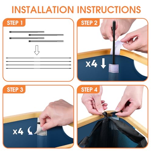 Large Collapsible Laundry Basket Hamper with Lid & Pocket - $13.99