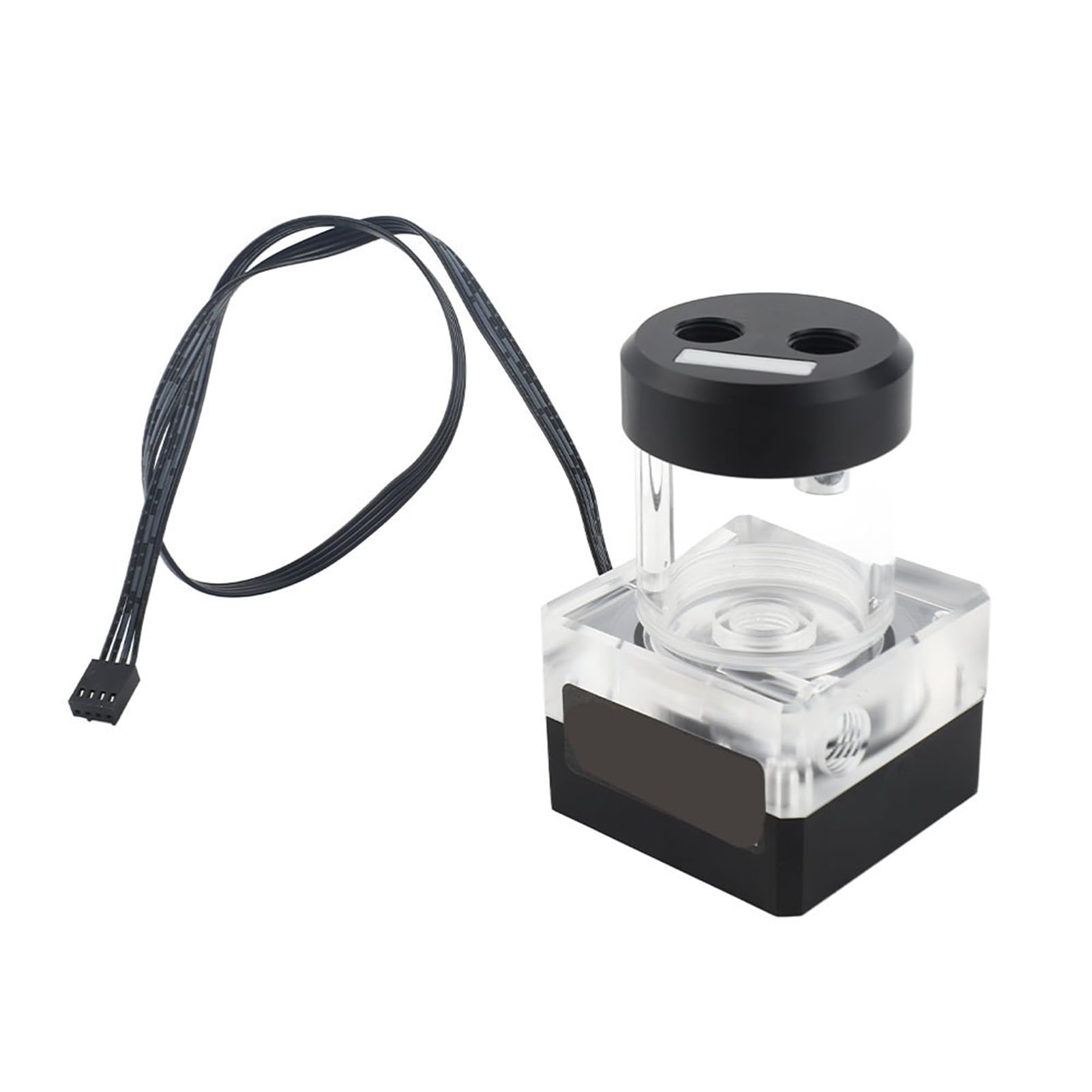 Cocoarm Pompa Acqua per Computer, di Raffreddamento Ad Acqua per Computer POM PMMA, Flusso 500L H Sollevamento Controllo PWM Antischiuma Integrato 12V per Kit di Raffreddamento Ad per PC Desktop da