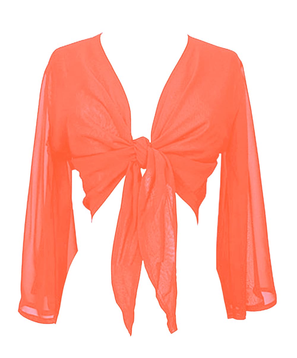 Indian Trendy Women's Flair Wrap Tie Top Chiffon Choli Blouse Belly Dance Gypsy Bolero Shrugs Cardigan