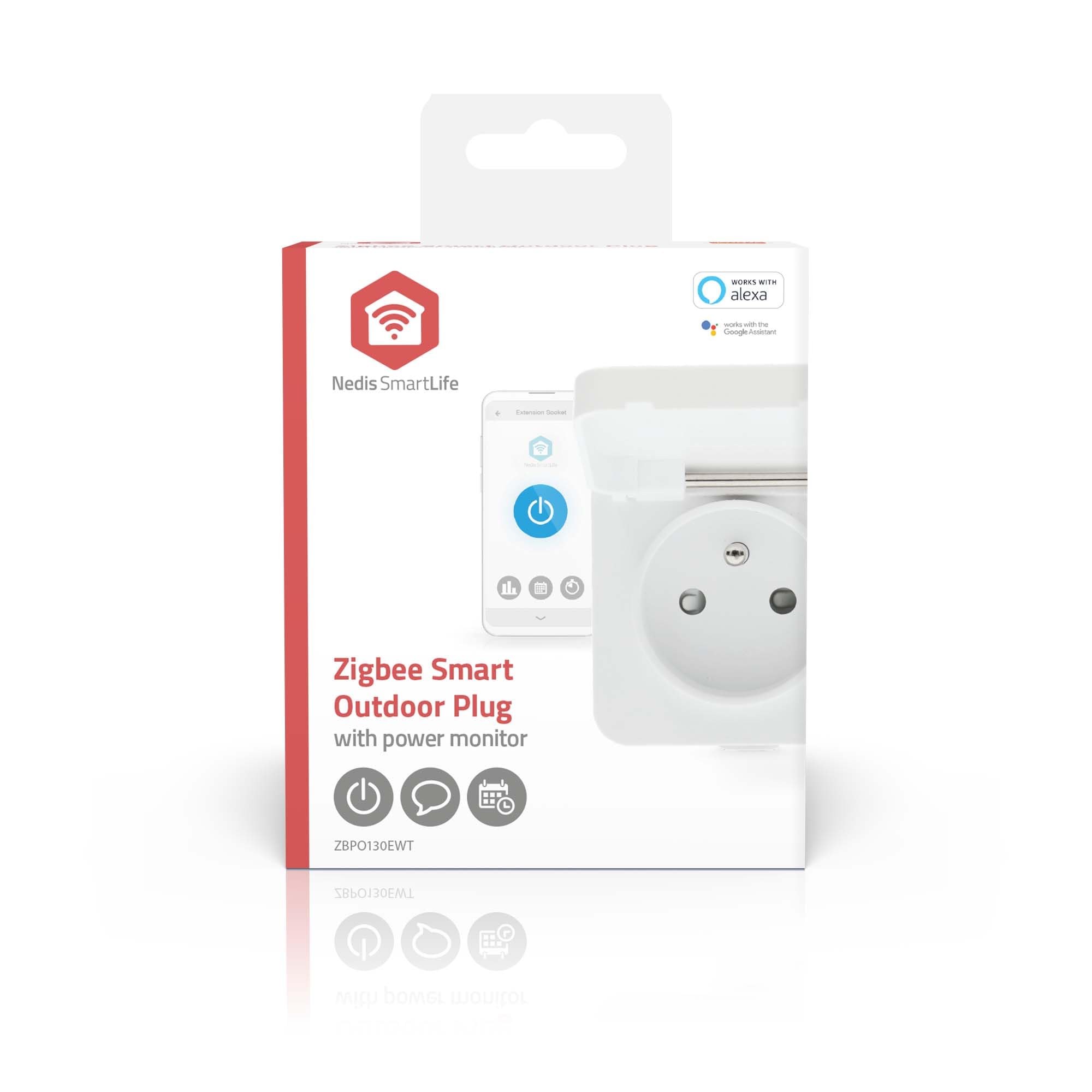 Prise intelligente smartlife | zigbee 3.0 | ip44 | wattmètre | 3680 w | france/type e (cee 7/6) |