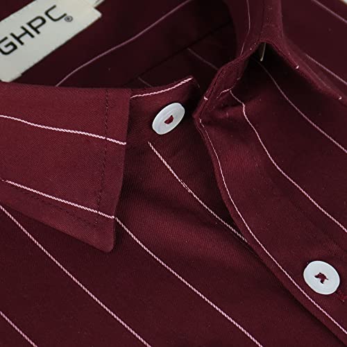 Image of GHPC by Arihant Men's 100% Cotton Stripe Full Sleeves Regular Fit Formal Shirt