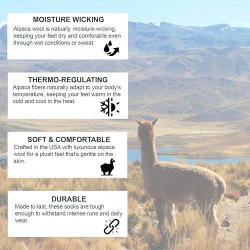 Zensah Alpaca Wool Camo Socks - Made in USA, Thermal Warm Crew Length Sock for Cold Winter Weather, Hiking, Men and Women3