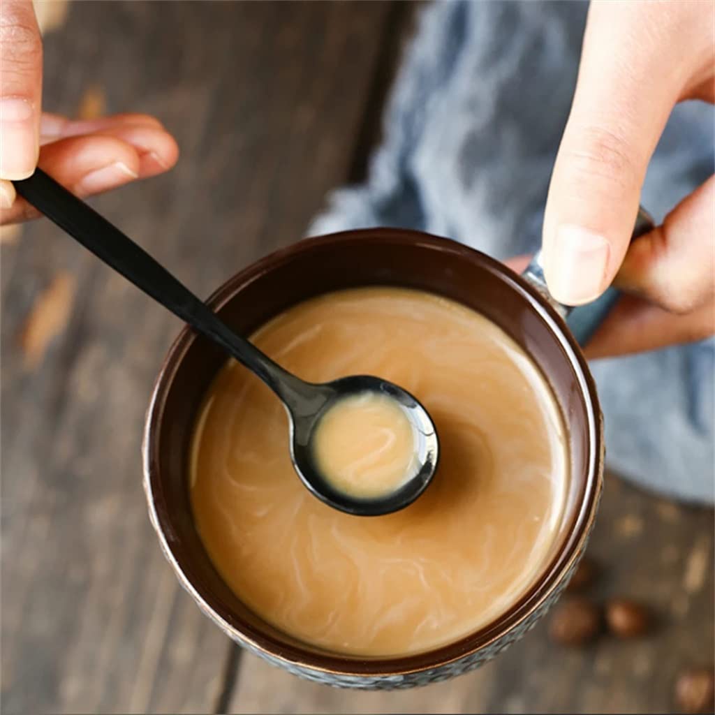 BBCBBZ Ceramiczne spodki do filiżanek Wytłaczany kubek do kawy w stylu retro Cappuccino Filiżanka do espresso Proste i klasyczne naczynia do napojów (D)