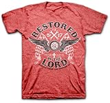 Restored By The Lord Christian Biker T-Shirts (2X-Large)