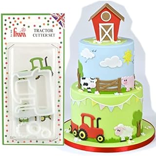 FMM Sugarcraft - Tractor Cutter Set - Cake decoration icing fondant cutter set
