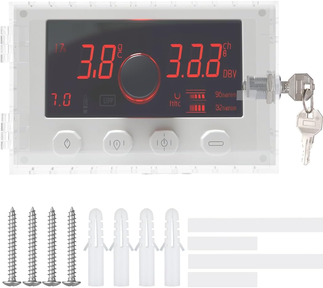 Transparent Acrylic Thermostat Cover With Lock And Key, Protective Guard For Home, Office, And Hotels