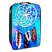 Scatola portaoggetti per scarpe da viaggio e uso quotidiano, blu Dreamcatcher Boho Hippie, organizer portatile impermeabile fino a 12 metri con doppia cerniera 4 tasche