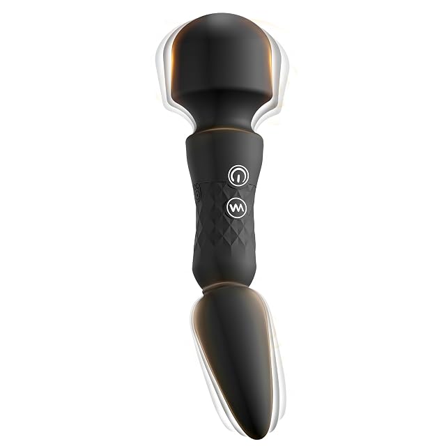 Dual Head Vibrating Anal Plug - 10 10 Modes Rechargeable Silicone Butt Plug for Couples Solo Use Waterproof