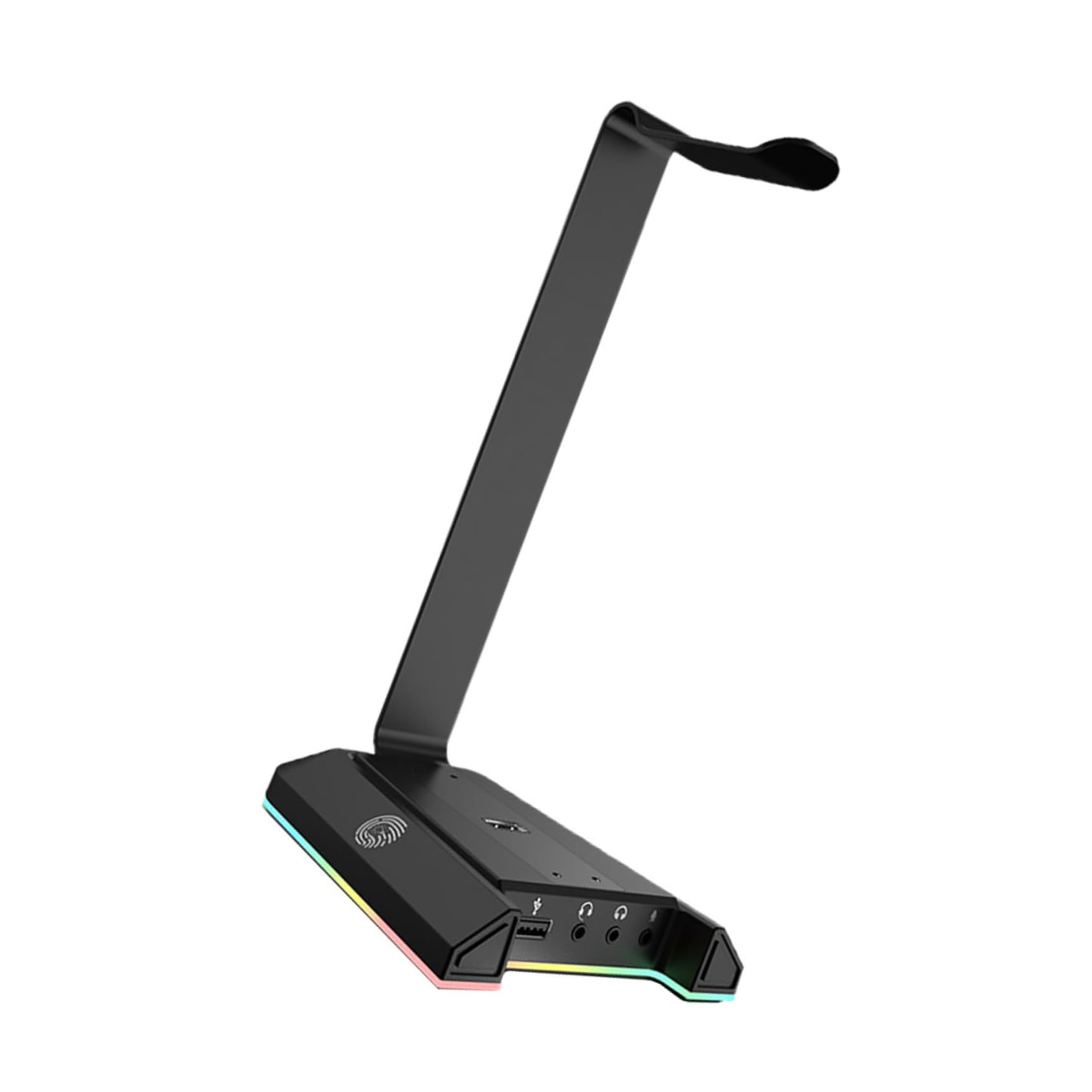 ABOOFAN Soporte para Auriculares de Sobremesa Negro Abs para Ordenador | USB Interfaz de Carga, Transmisión Inteligente, Diseño Rgb para Escritorio Gaming