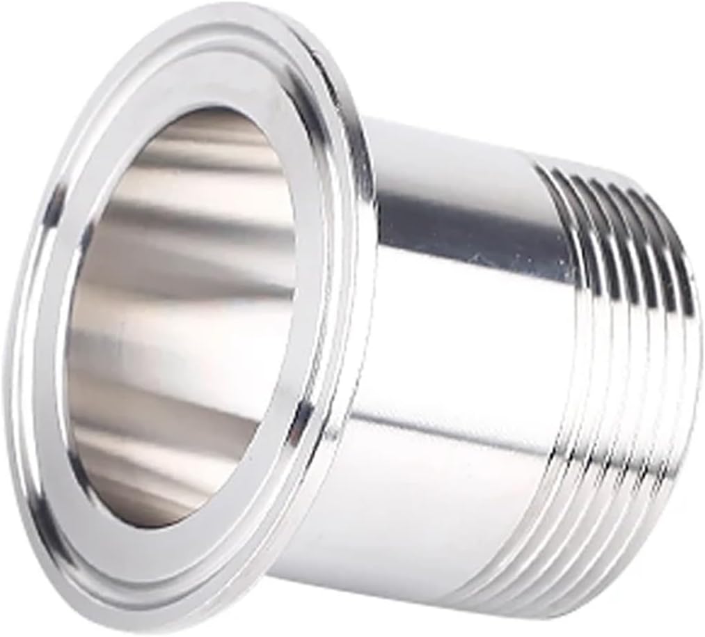 1pcs 1/2" 3/4" 1" 2"BSPT Male X Ferrule O/D 50.5MM 64MM 77.5MM Tri Clamp 304 Stainless Steel Sanitary Fitting Home Brew Beer(DN20OD50.5MM)