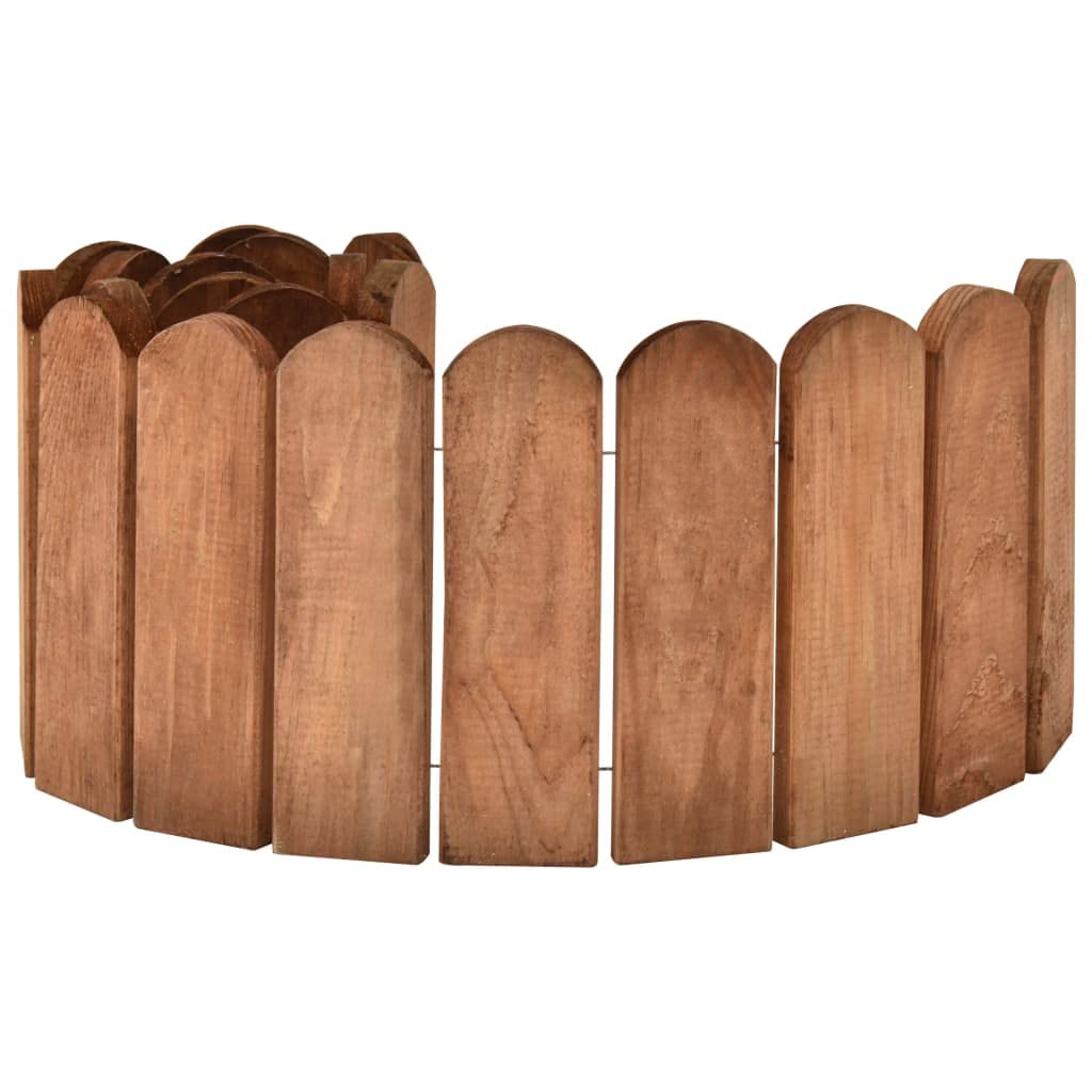 Rotolo di legno di pino impregnato, 120 cm, 2 pezzi | Tubo flessibile per aiuola, stagno, resistente alle intemperie, facile da montare, aspetto rustico
