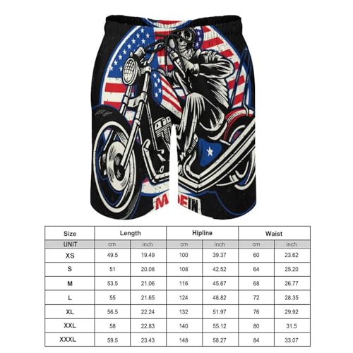 Short de bain homme moto squelette ultra léger et résistant à l'eau - 2