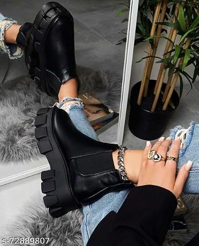 VIGENT black leather boots – image 5