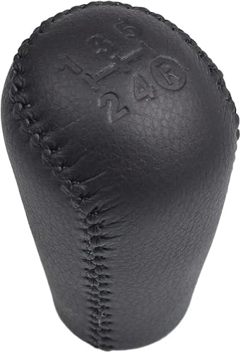 Toyota 5-Speed Gear Knob - Compatible with Fortuner, Hilux MK6 MK7, Tacoma 04-14 - Black Leather