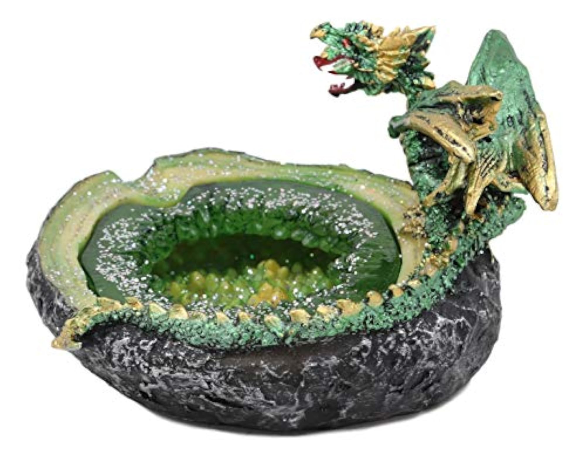 Double Headed Hydra Dragon Cigarette Ashtray Figurine, Gift