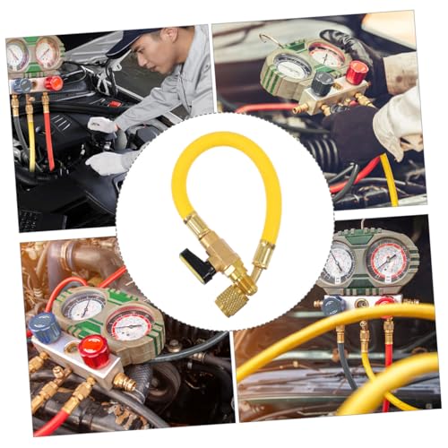 Manguera de recarga para aire acondicionado SOLUSTRE, tubo de llenado para refrigerantes R134a, R410a y R22, conexión de cobre para automóvil miniatura 4