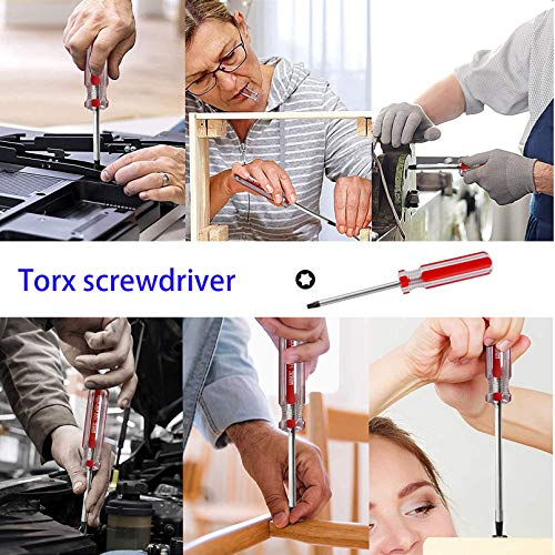 Buspoll T15 T20 T25 T27 Star Nut Driver, Torx Screwdriver Set, For Computer Repairing,Automobile Tools And Home Appliances,4-Piece #TOP6