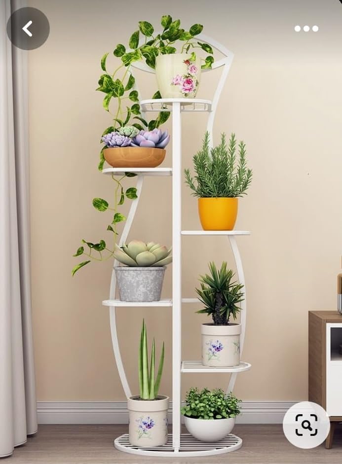 ARHAM ART Plant Stand Indoor Metal Plant Shelf 6 Tier White Plant Stands for Multiple Plants Small Plants Pots Corner Flower Stand Pot Holder for Patio Garden Corner Balcony Living Room Narrow (B0CKWKY7GB) Amazon Price History, Amazon Price Tracker