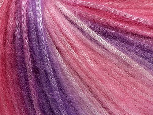 Image of Ice Yarns Picasso Pink and Lilac Shades (3-Piece Pack) Fuzzy with Subtle Sheen Yarn 44% Acrylic, 56% Polyester (3x1.76 Oz),(3x125 yds)