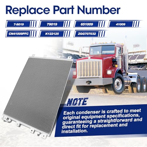 Image of Air Conditioning A /C Condenser Compatible with Kenworth Models # 79019, 651009, 41009, CN41009PFC, K122125, ZGG707032, 79019651009, 9141009