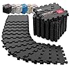 bemaxx Gym Mats Set – 18 pcs EVA Interlocking Foam Floor Tiles (12.6″x12.6″x0.4″) 18sqft Protective Gym Flooring Sports Home Workout Exercise Mats Puzzle Garage Fitness Play-Room Garage Pool Treadmill
