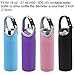 4 Pack,DanziX Neoprene Sleeve Bottle Cup Carrier Pouch,Fit for All 16oz-21oz Portable Sport Water Bottle-Black,Blue, Pink,Purple