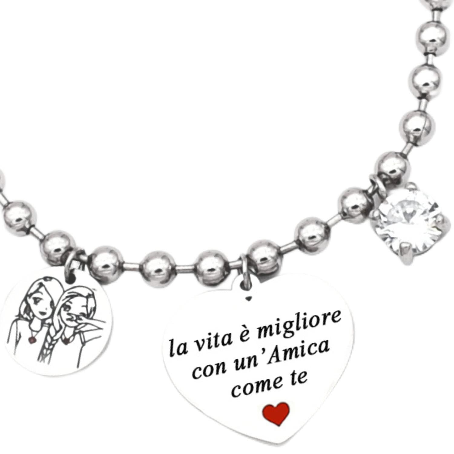 Bracciale donna gioielli Luca Barra amicizia bk2030