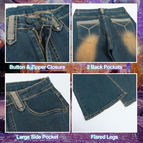 Mens Bell Bottom Pants 70s Disco Outfit Vintage Pants High Waisted Flare Jeans4