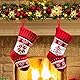Nikolausstrumpf Kinder Klein 2er, Gestrickt Weihnachtsstrumpf Personalisiert Nikolaus Socken Nikolausstiefel zum Befüllen Weihnachten Deko, Nikolaussocke Weihnachtsstrümpfe Kamin für Weihnachtsdeko