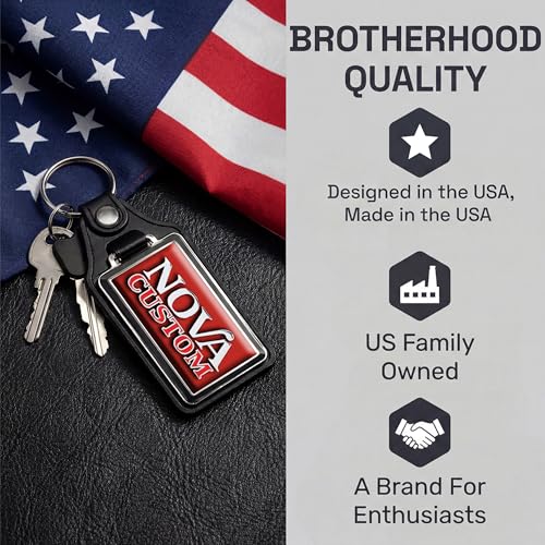 Image of Brotherhood Car Key Chain for Nova - Classic Models Keychain for Men and Women Gift Key Ring