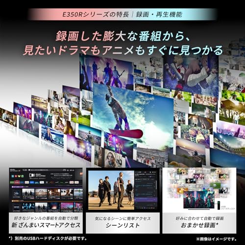 undefined REGZA レグザ テレビ 55E350R (55インチ / 4K テレビ/液晶/クリア音声/ダブルチューナー / AirPlay2対応 / スマートテレビ / 2025年モデル) の商品画像 6