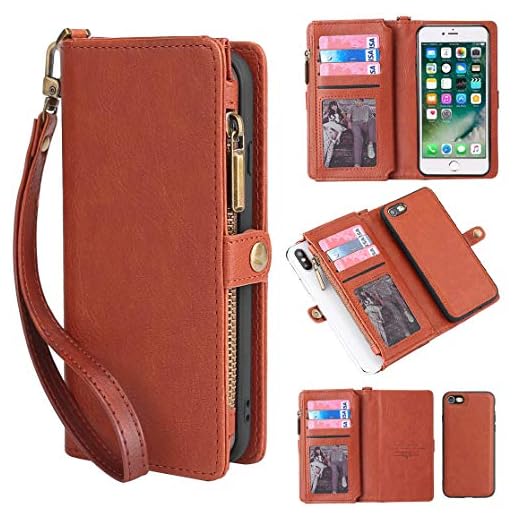 MInCYB Apple iPhone 7/iPhone 8 Case, Flip Case iPhone SE 2020, Magnetic Detachable Leather Wallet Case for iPhone 7/iPhone 8/iPhone SE