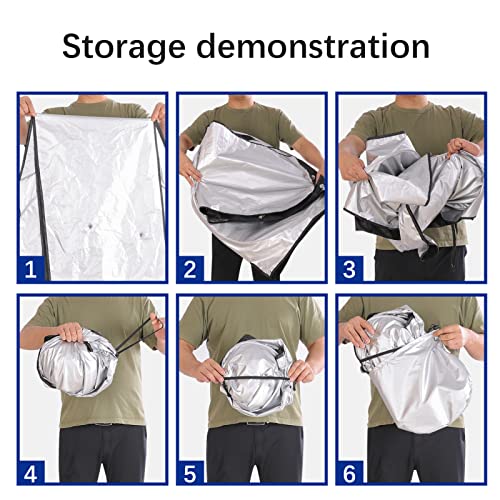 Yewiry Car Sun Shade Windshield,Front And Side Window Sunshades,Block Heat And Uv Visor,Protection Cover Vehicle Interior Accessories,Protect Privacy (Silver-Black, Medium(61X 33 Inches)) #TOP6