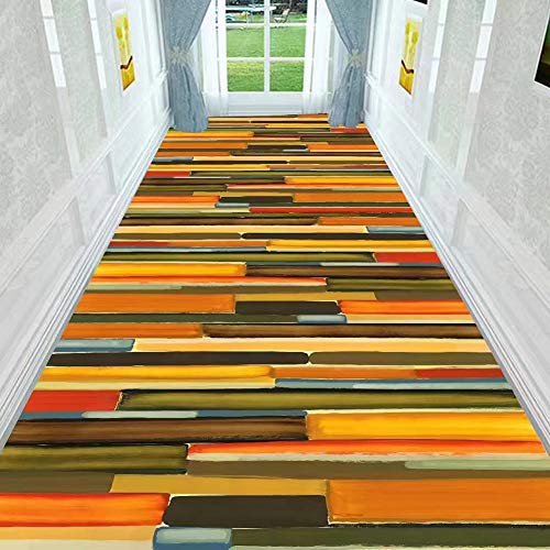 Alfombras pasillo largo 3D poliester resistente lavable 2 colores 3