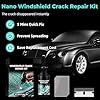 DEZEU Windshield Crack Repair Kit,2026 Latest Upgraded Windshield Chip Repair Kit,5MinQuick-Glass Repair Liquid,Long-Lasting for Windshields, Mirrors,All Crack Types (Black). #1
