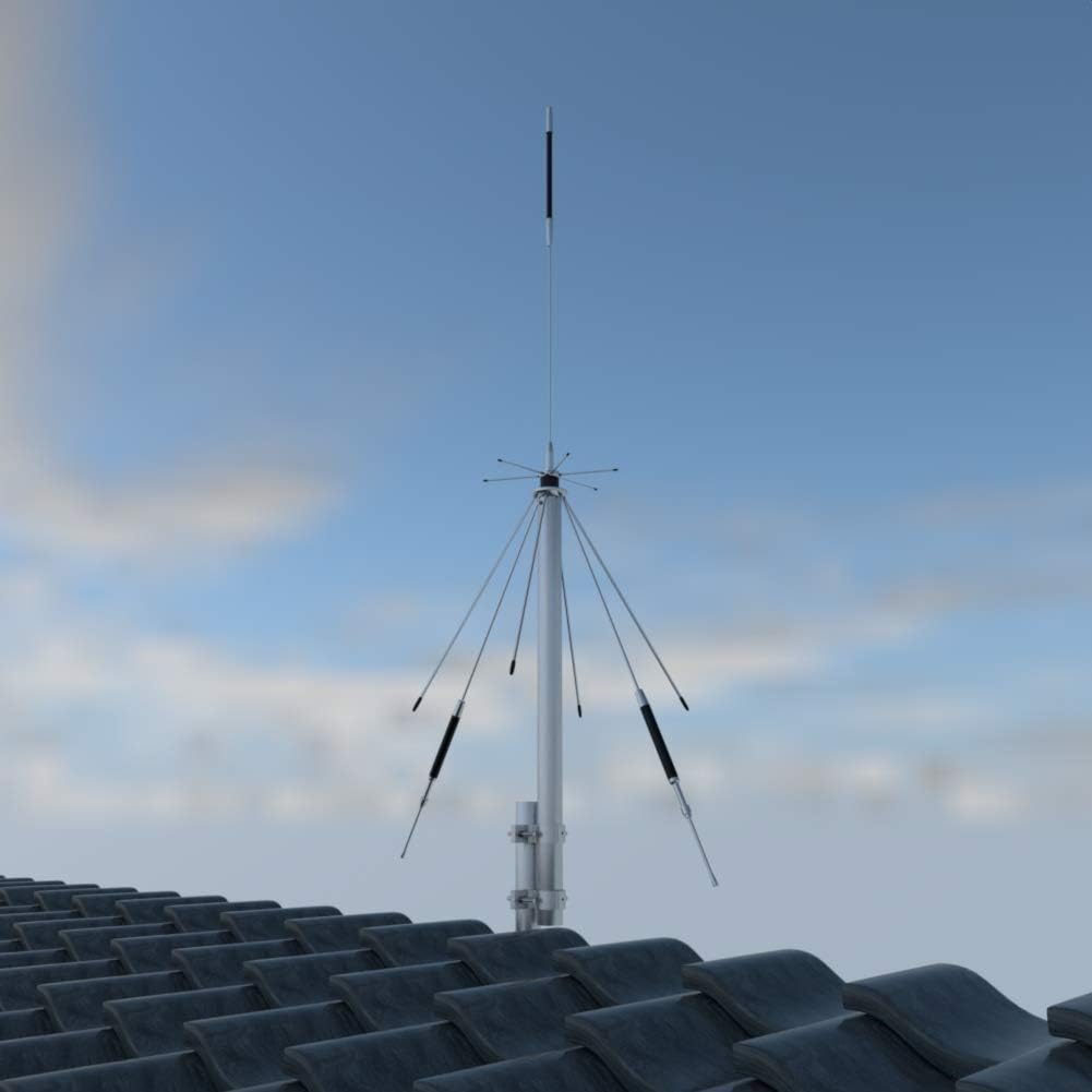 GRA-D3000 Ultra Wideband Discone Scanner Antenna 75–3000 MHz RX | 144/430/900/1200 MHz TX, Compact Outdoor Base, SO-239, 10 m RG-58 Cable