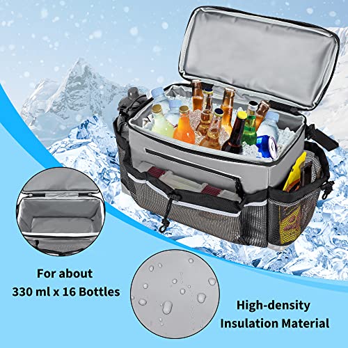 Hodrant Kayak Cooler, Waterproof Kayak Cooler Behind Seat, Kayak Chair Back Cooler Bag For Lawn-Chair Style Seat, Splash Seat Ice Chest Cooler For Kayaking, Fishing & Beaches, Silver, Bag Only #TOP2