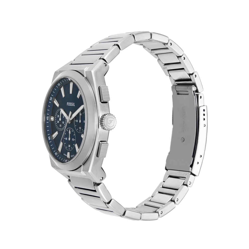 Fossil Everett Herrenuhr, Quarz-Chronographenwerk mit Edelstahl- oder Lederarmband