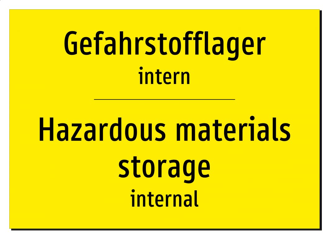 53159-DEEN-T-13 | Gefahrstofflager Schild/Aufkleber Deutsch Englisch