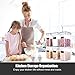 ME.FAN Food Storage Containers - 6 Set Airtight Storage Containers 1.6L(54.1oz) with 5 Set Measuring Cups 24 Chalkboard labels & Pen Ideal for Sugar, Flour, Baking Supplies (Black)