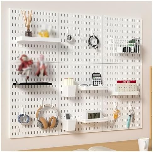 Multifunctional Pegboard Wall Organizer Kit, 22x19.5cm Tool Storage Panels for Kitchen, Bedroom, Office & Bathroom - Versatile Organization Solutions